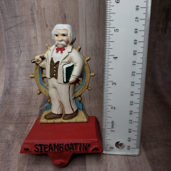 Midwest Cast Iron Christmas Stocking Holder Nautical Steamboating Helmsmam - Picture 7 of 12